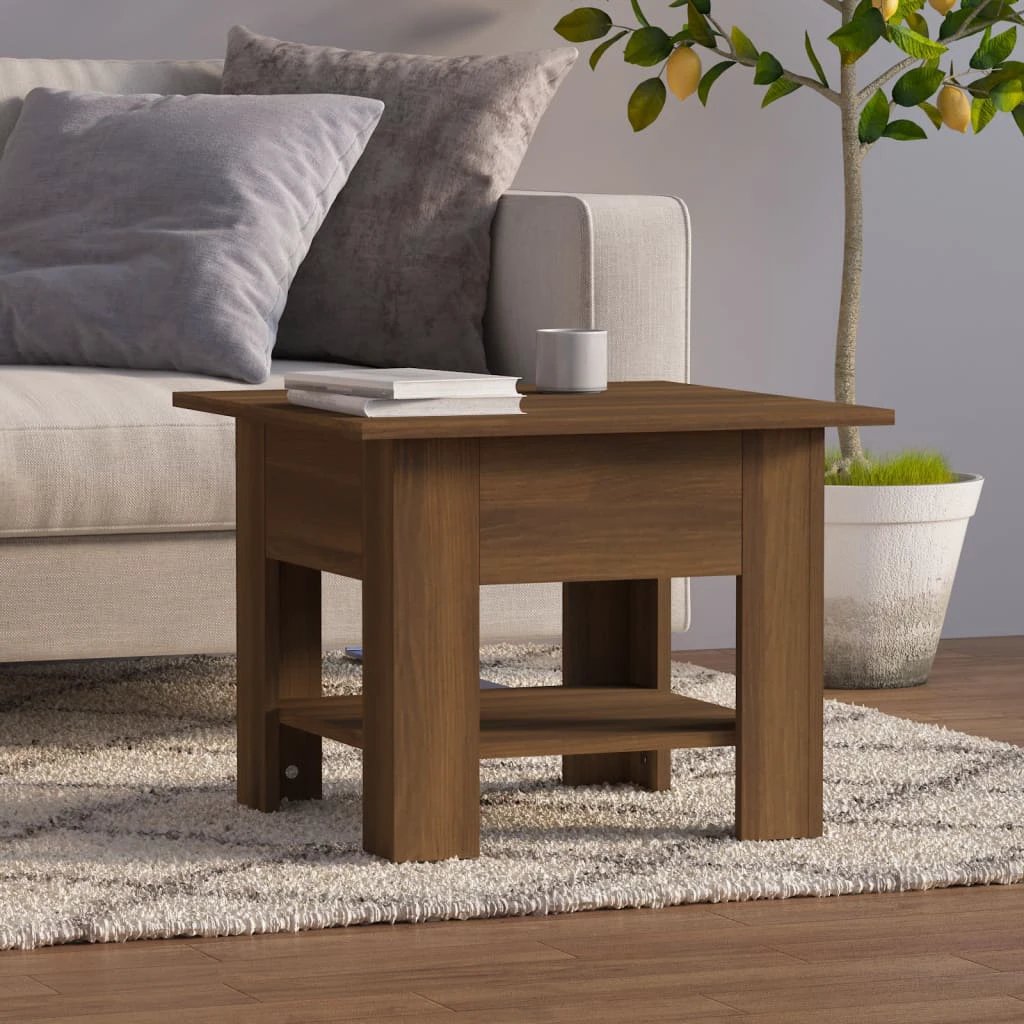 vidaXL Coffee Table 102 x 55 x 42 cm Engineered Wood With Storage Shelf For Living Room Decor by vidaXL