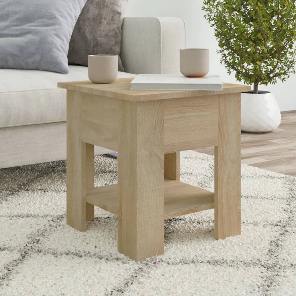 vidaXL Coffee Table 102 x 55 x 42 cm Engineered Wood With Storage Shelf For Living Room Decor by vidaXL