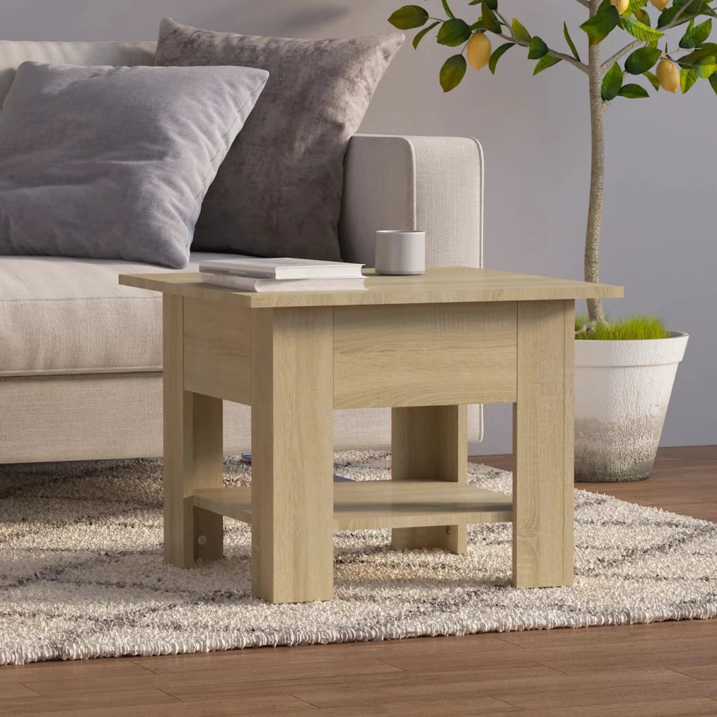 vidaXL Coffee Table 102 x 55 x 42 cm Engineered Wood With Storage Shelf For Living Room Decor by vidaXL