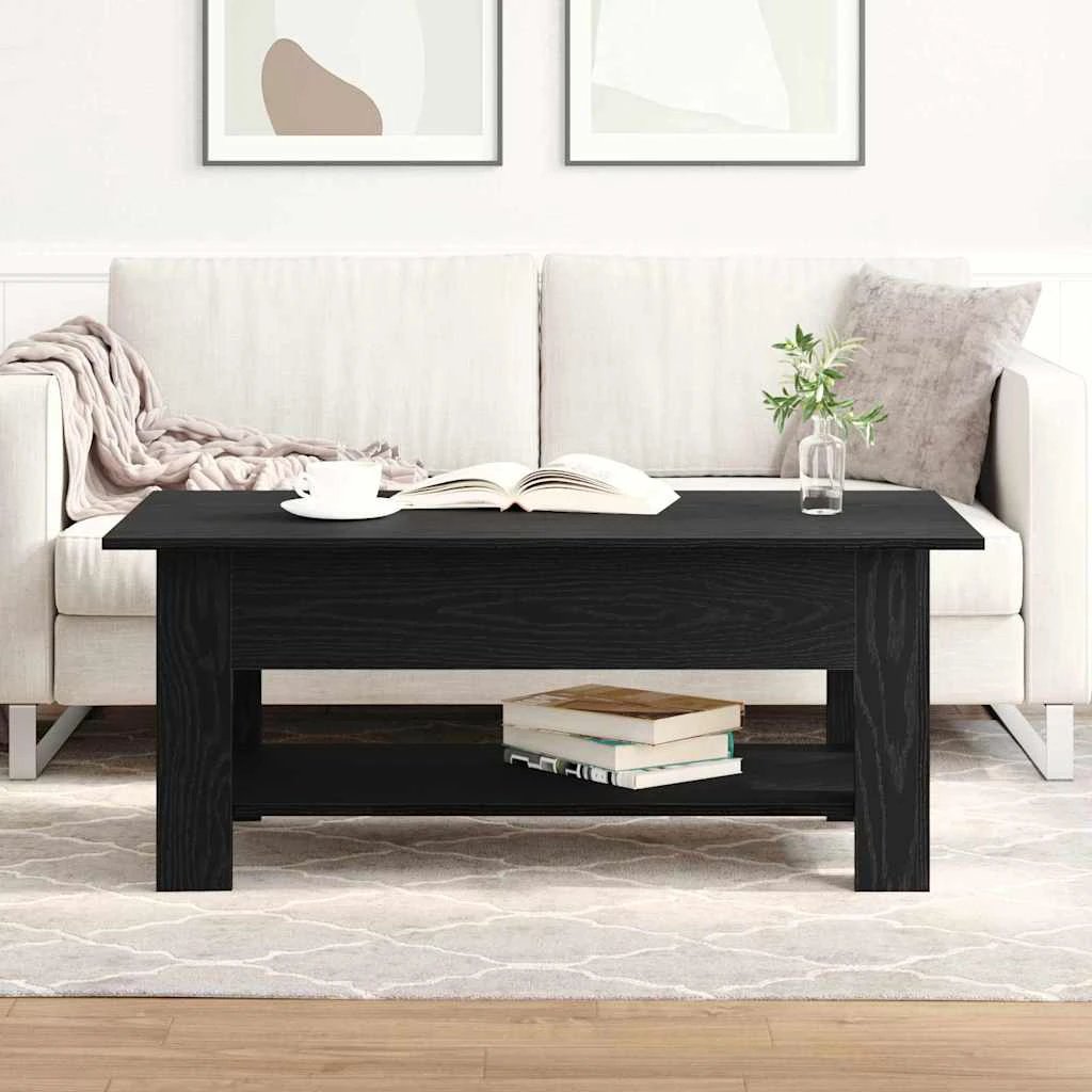 vidaXL Coffee Table 102 x 55 x 42 cm Engineered Wood With Storage Shelf For Living Room Decor by vidaXL