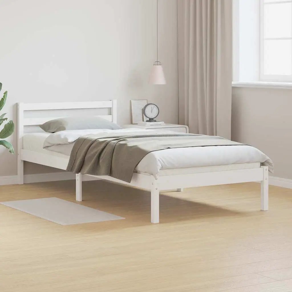 vidaXL vidaXL Bed Frame Brown 215.5 x 85.5 x 69.5 cm Solid Pine Wood - Bed Frames