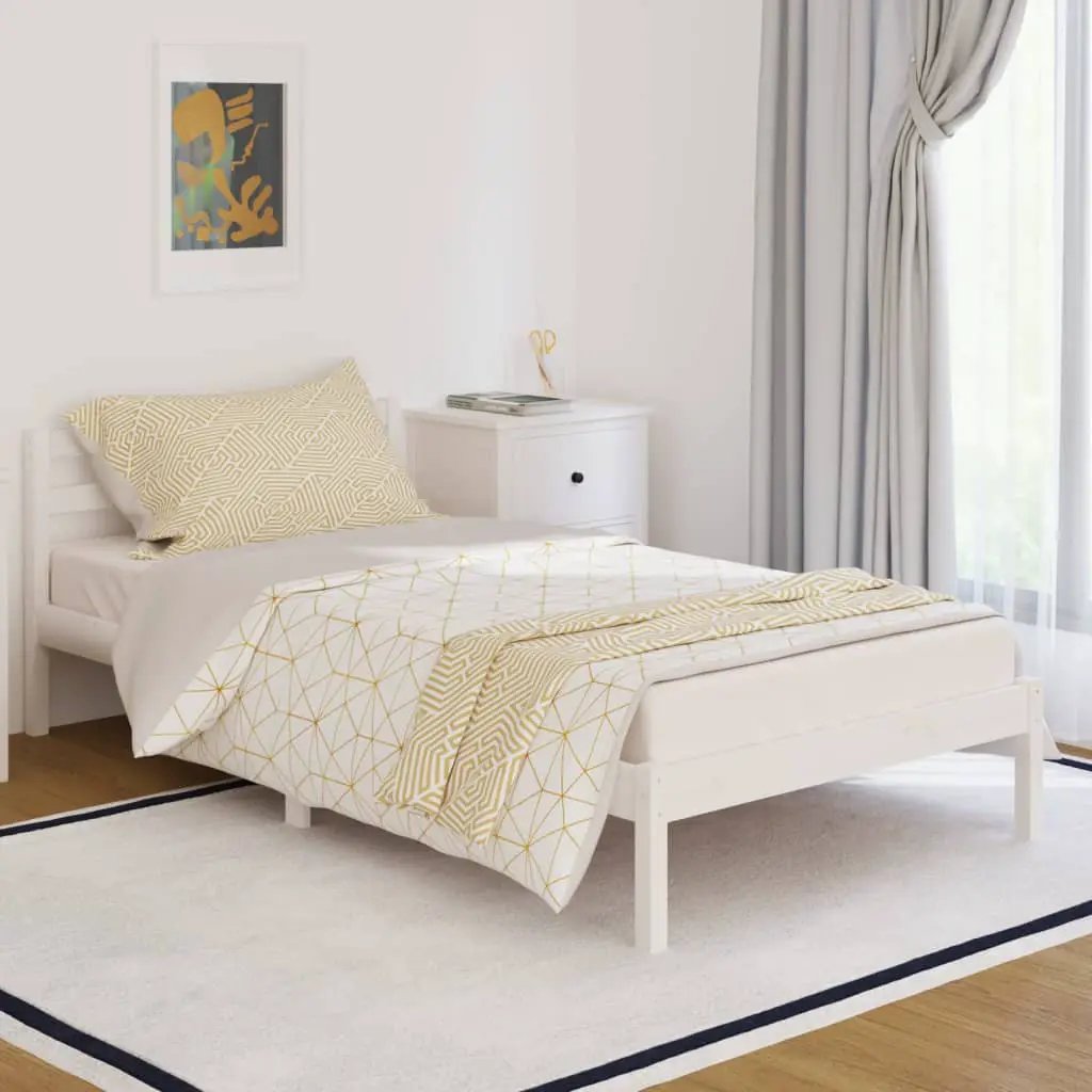 vidaXL vidaXL Bed Frame Brown 215.5 x 85.5 x 69.5 cm Solid Pine Wood - Bed Frames