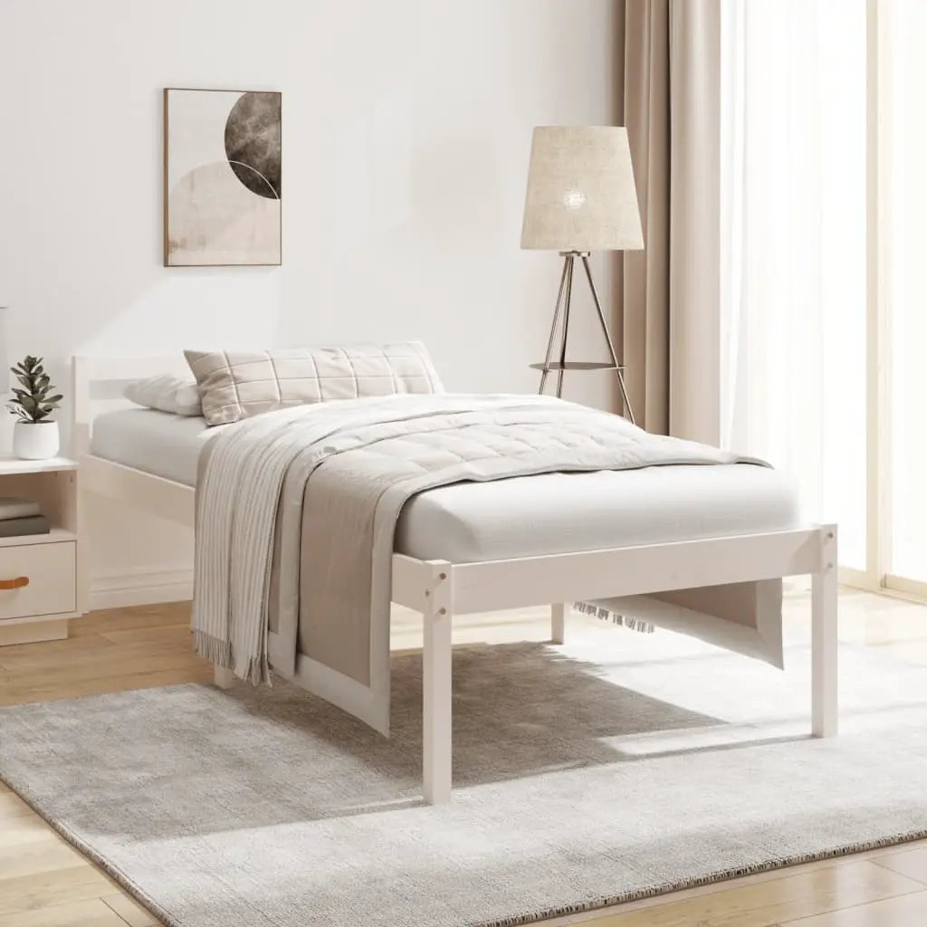 vidaXL vidaXL Senior Bed without Mattress Wax Brown 75x190 cm Small Single Solid Wood Pine - Bed Frames