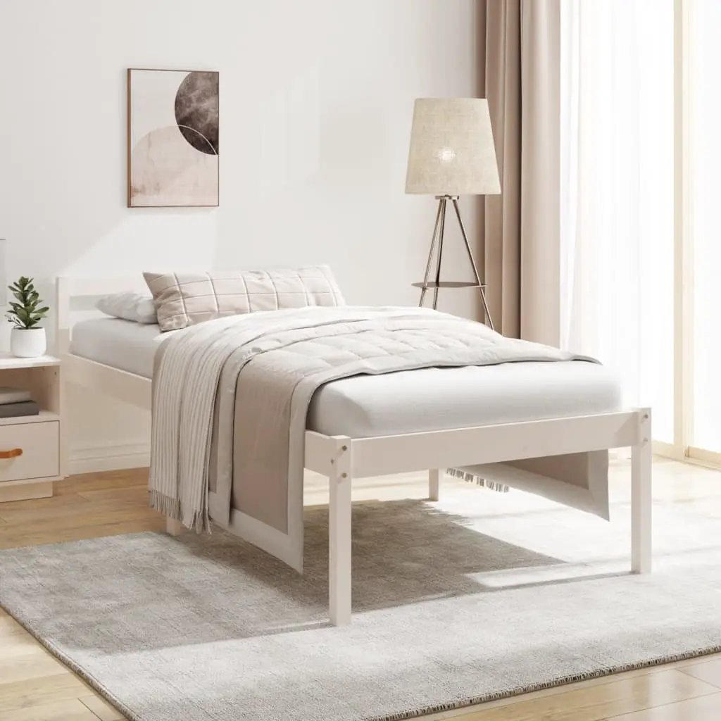 vidaXL vidaXL Senior Bed without Mattress Wax Brown 75x190 cm Small Single Solid Wood Pine - Bed Frames