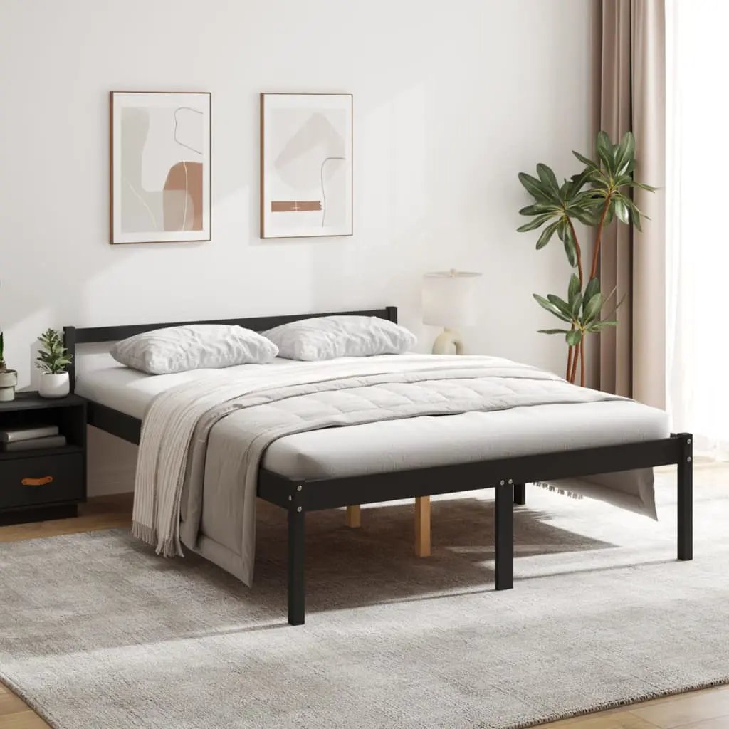 vidaXL vidaXL Senior Bed without Mattress Wax Brown 75x190 cm Small Single Solid Wood Pine - Bed Frames