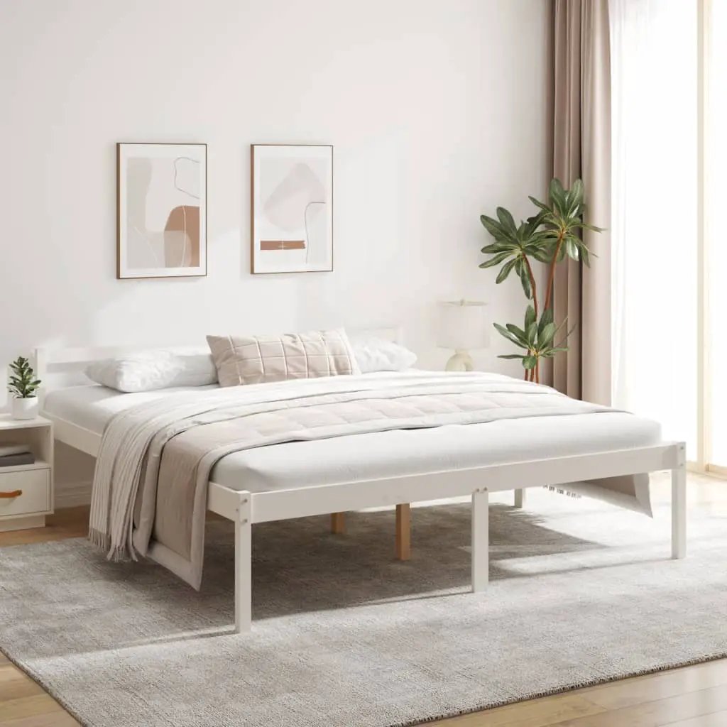 vidaXL vidaXL Senior Bed without Mattress Wax Brown 75x190 cm Small Single Solid Wood Pine - Bed Frames