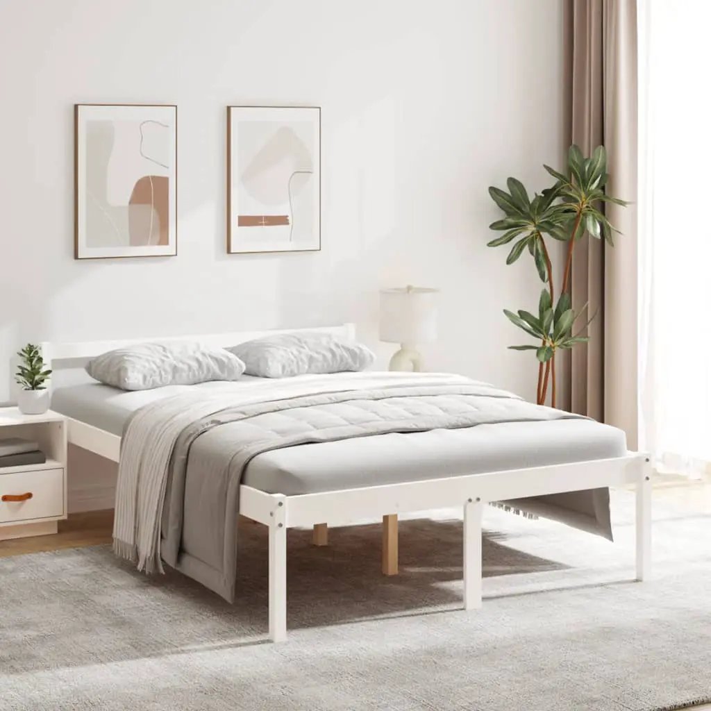 vidaXL vidaXL Senior Bed without Mattress Wax Brown 75x190 cm Small Single Solid Wood Pine - Bed Frames