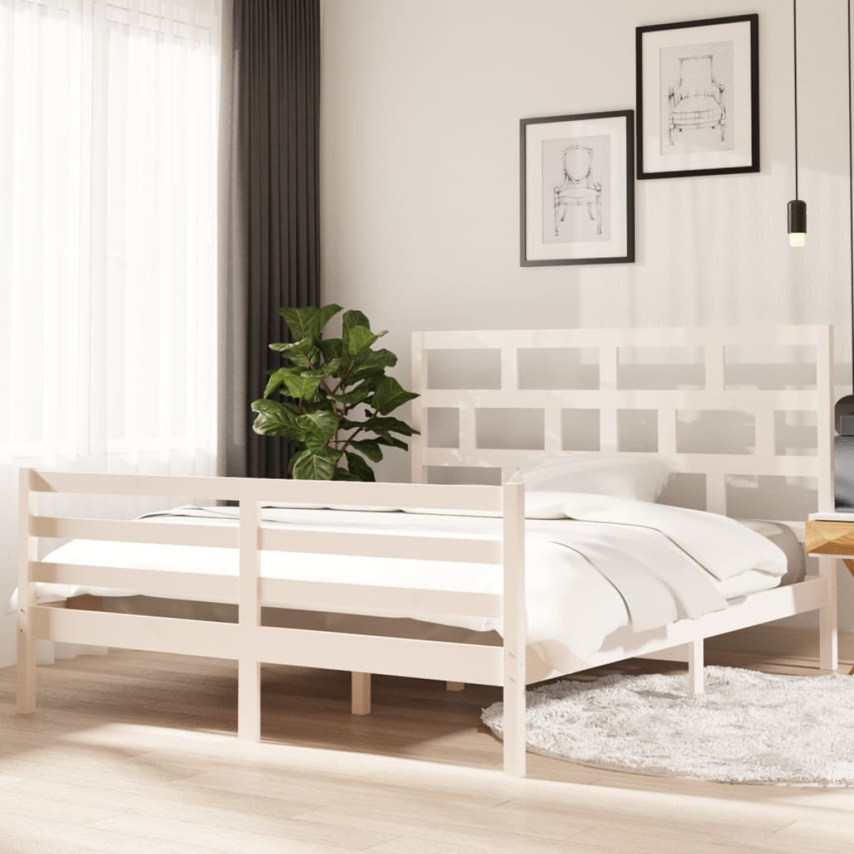vidaXL Bed Frame | Natural wood | Solid pine wood | Single | Durable | Bed Frame - from vidaXL