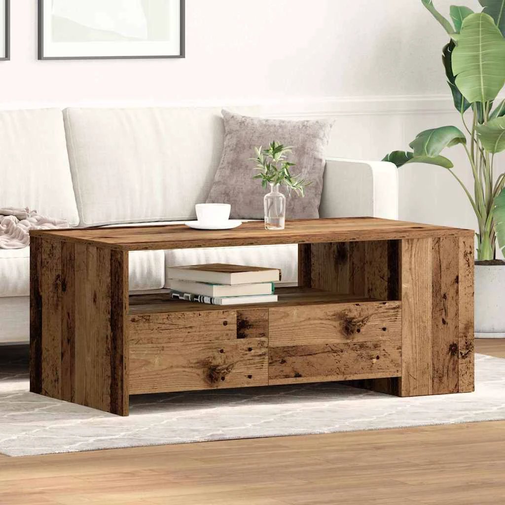 VidaXL CoffeeTable102x55x43.5cmOldWood LivingRoom by vidaXL