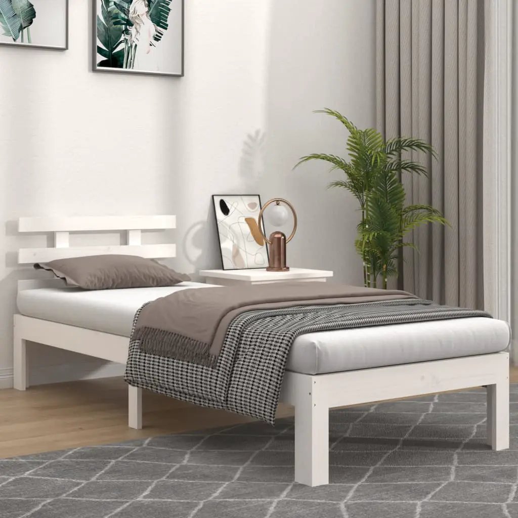 vidaXL vidaXL Bed Frame Wax Brown 203.5 x 205.5 x 69.5 cm Solid Wood Pine - Bed Frames