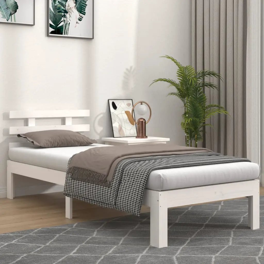 vidaXL vidaXL Bed Frame Wax Brown 203.5 x 205.5 x 69.5 cm Solid Wood Pine - Bed Frames