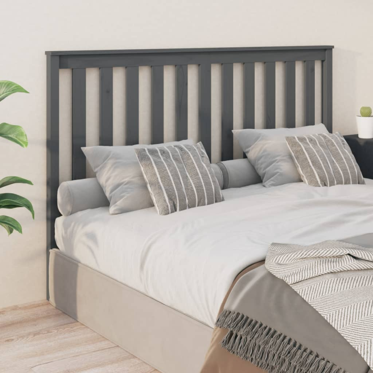 vidaXL Bed Headboard 81x6x101 cm Solid Wood Pine - from vidaXL