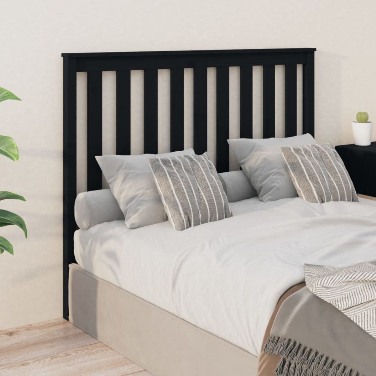 vidaXL Bed Headboard 81x6x101 cm Solid Wood Pine - from vidaXL