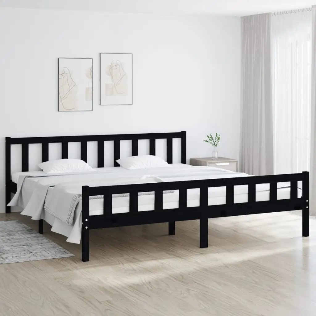 vidaXL vidaXL Bed Frame without Mattress Wax Brown 75x190 cm Small Single Solid Wood Pine - Bed Frames