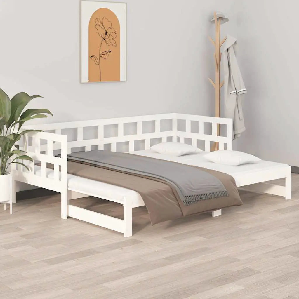 vidaXL Day Bed | White | Solid pine wood | 2x - from vidaXL
