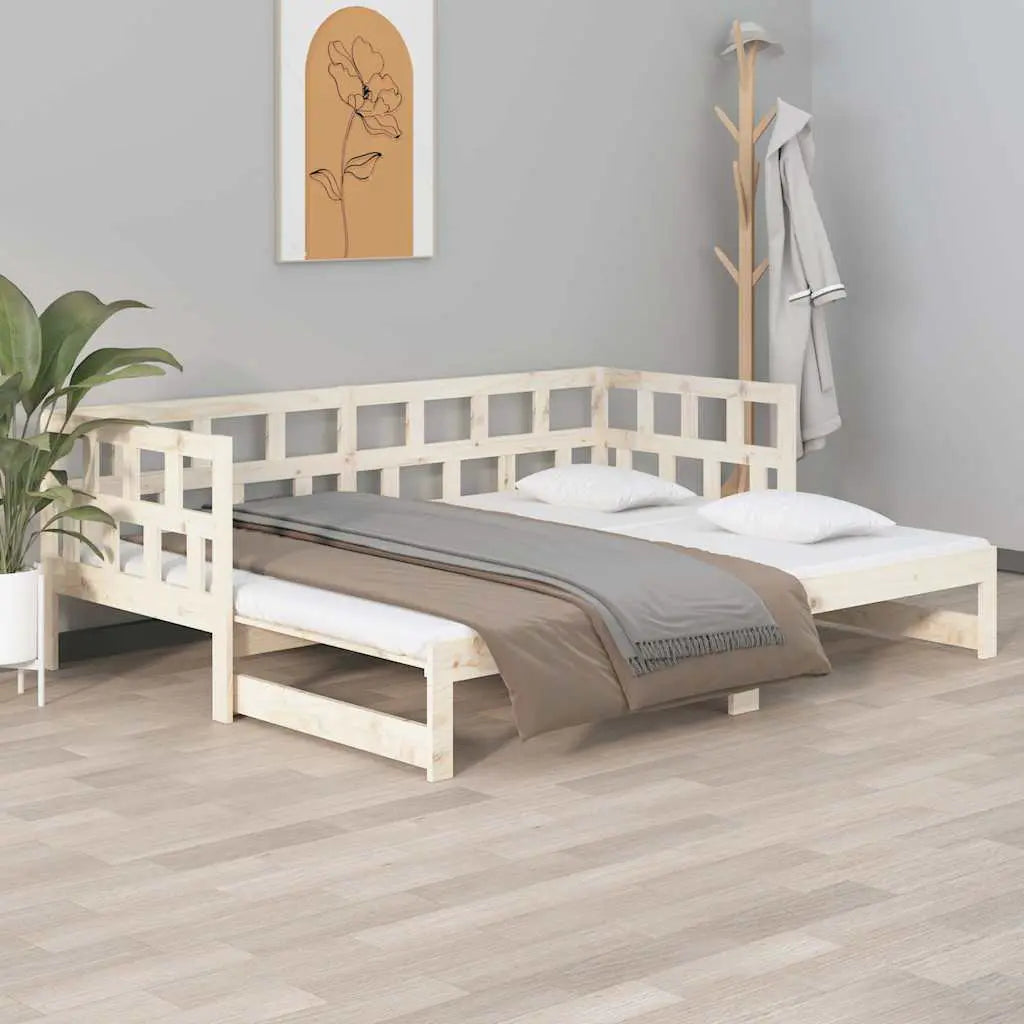 vidaXL Day Bed | White | Solid pine wood | 2x - from vidaXL