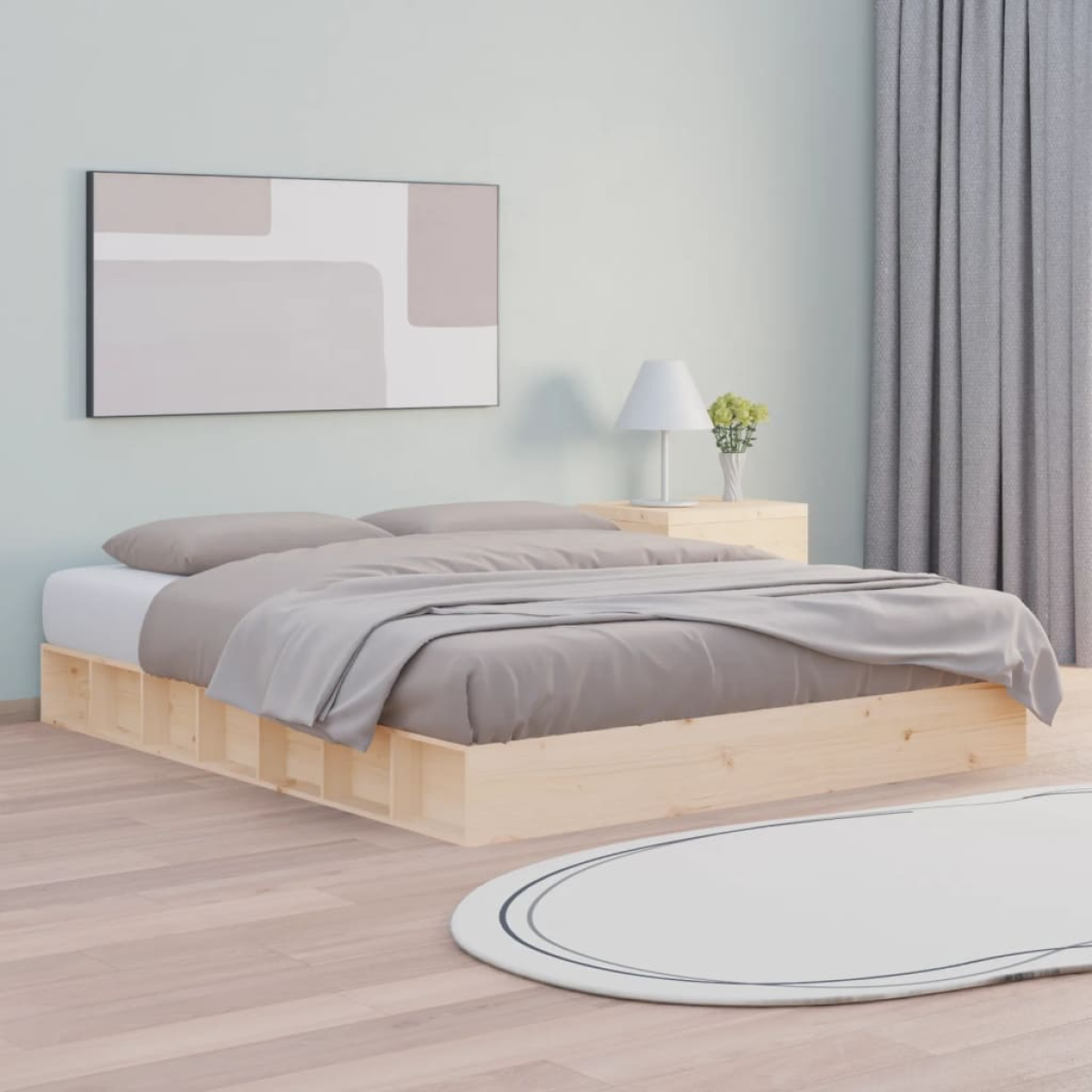 vidaXL Bed Frame without Mattress Wax Brown 160x200 cm Solid Wood Pine - from vidaXL