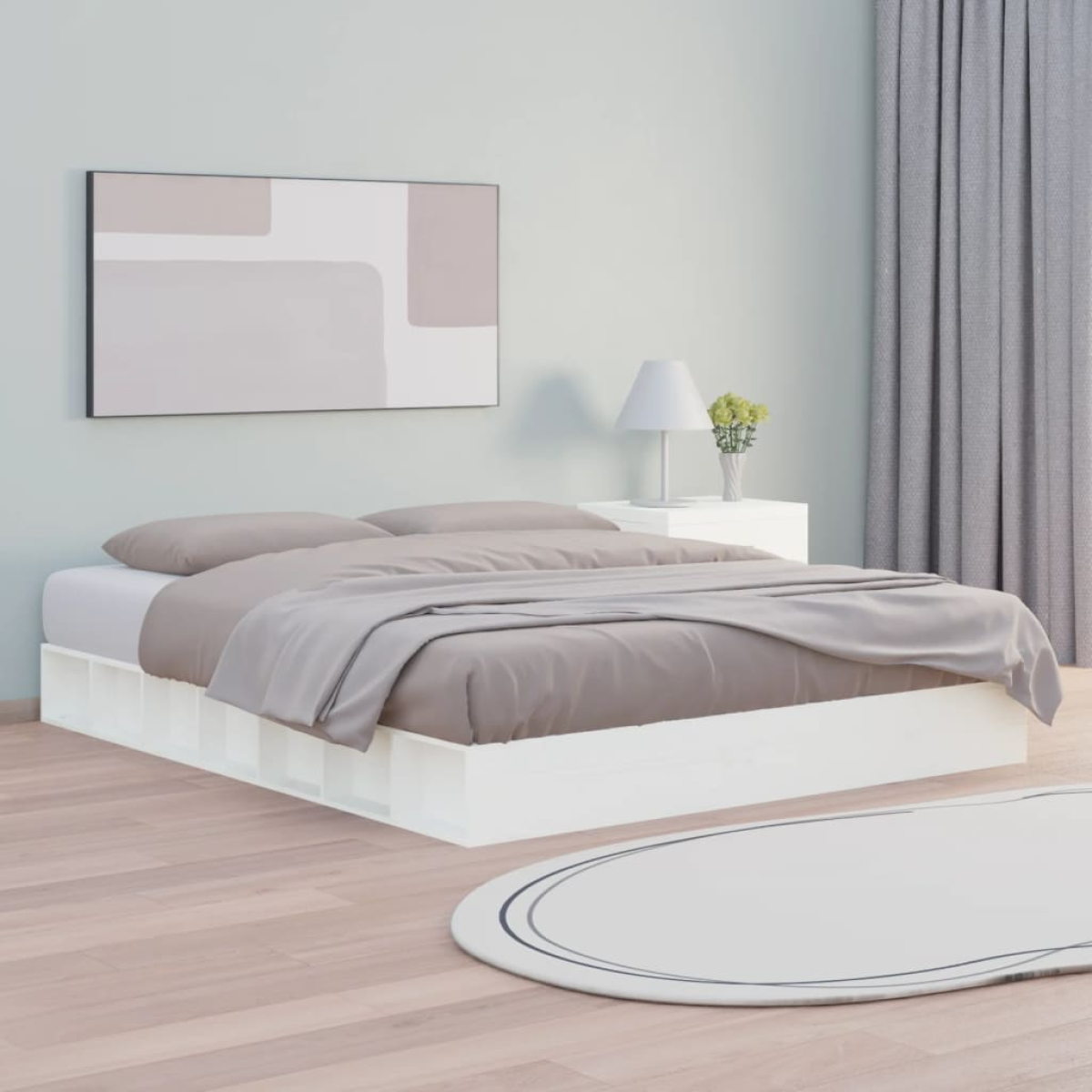vidaXL Bed Frame without Mattress Wax Brown 160x200 cm Solid Wood Pine - from vidaXL