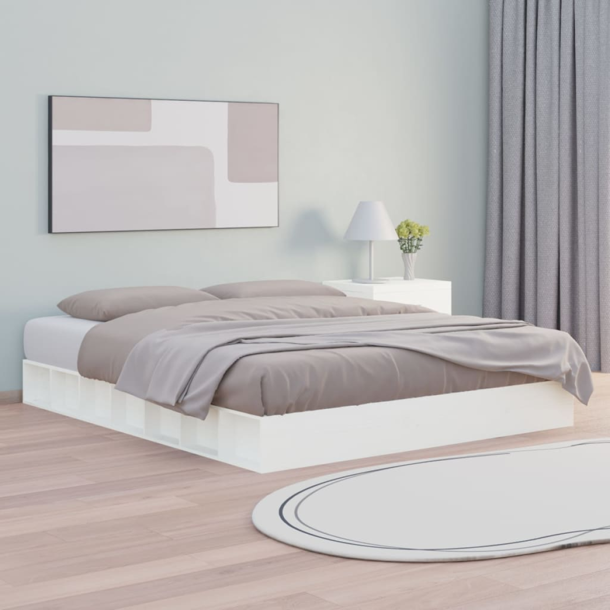 vidaXL Bed Frame without Mattress Wax Brown 160x200 cm Solid Wood Pine - from vidaXL