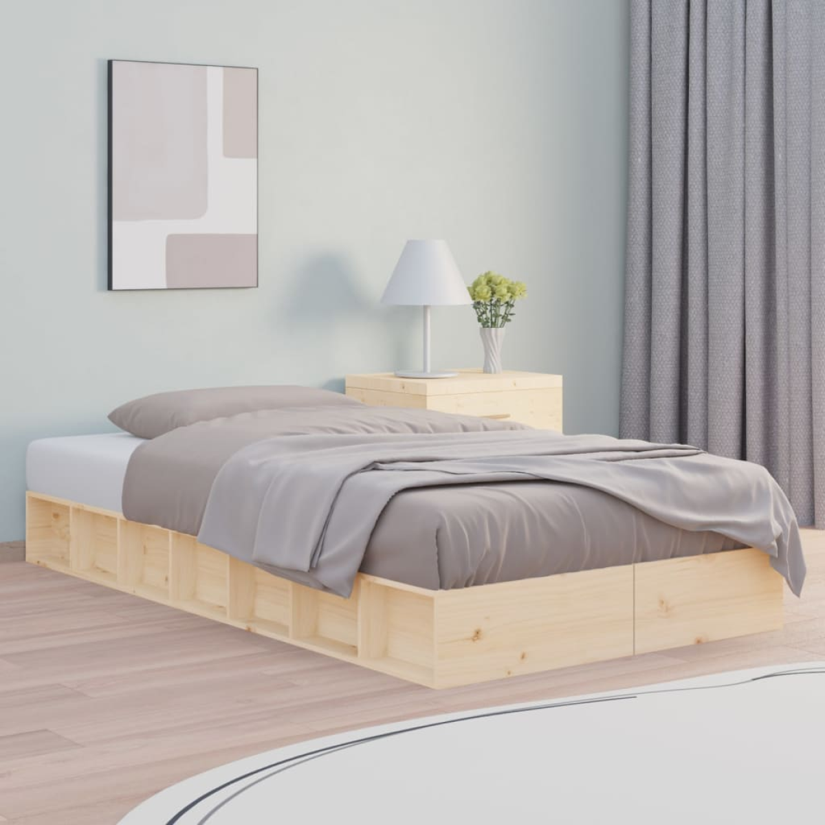 vidaXL Bed Frame without Mattress Wax Brown 160x200 cm Solid Wood Pine - from vidaXL