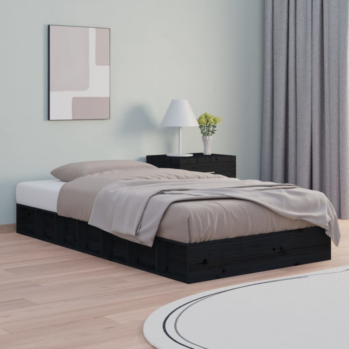 vidaXL Bed Frame without Mattress Wax Brown 160x200 cm Solid Wood Pine - from vidaXL