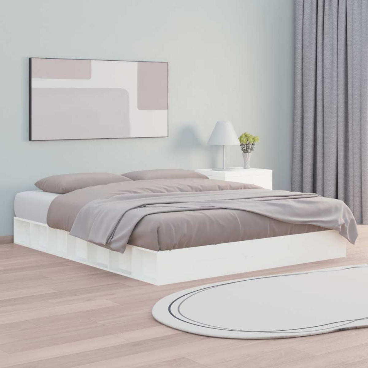 vidaXL Bed Frame without Mattress Wax Brown 160x200 cm Solid Wood Pine - from vidaXL