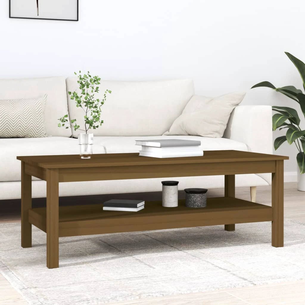 VidaXL Coffee Table 45x45x40 SolidPine Living by vidaXL