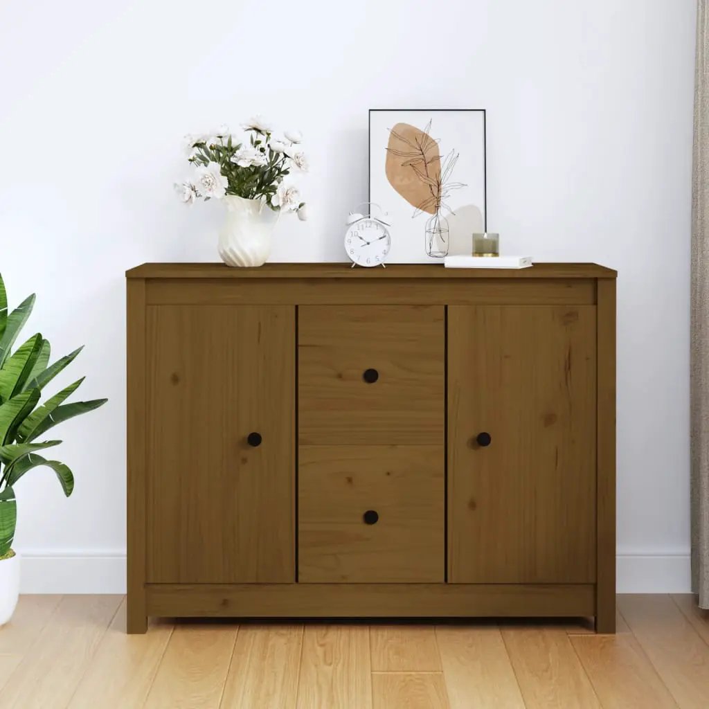 vidaXL vidaXL Sideboard White 100x35x74 cm Solid Wood Pine - Sideboard