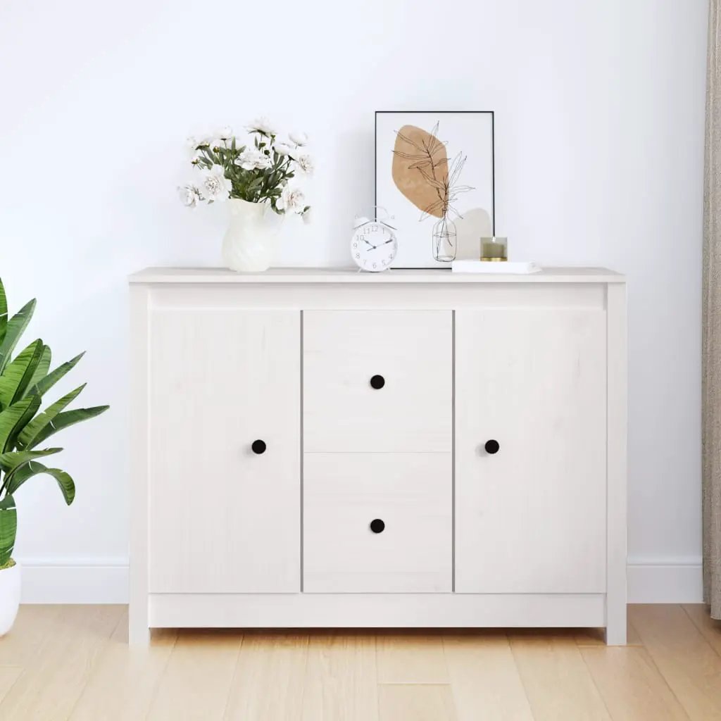 vidaXL vidaXL Sideboard White 100x35x74 cm Solid Wood Pine - Sideboard