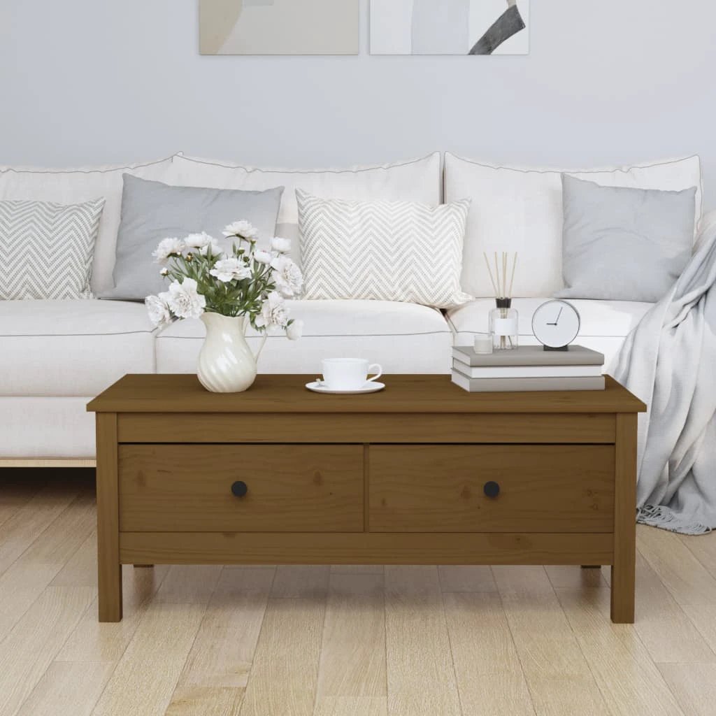 VidaXL Coffee Table 100x50x40 Rustic Pine Home by vidaXL