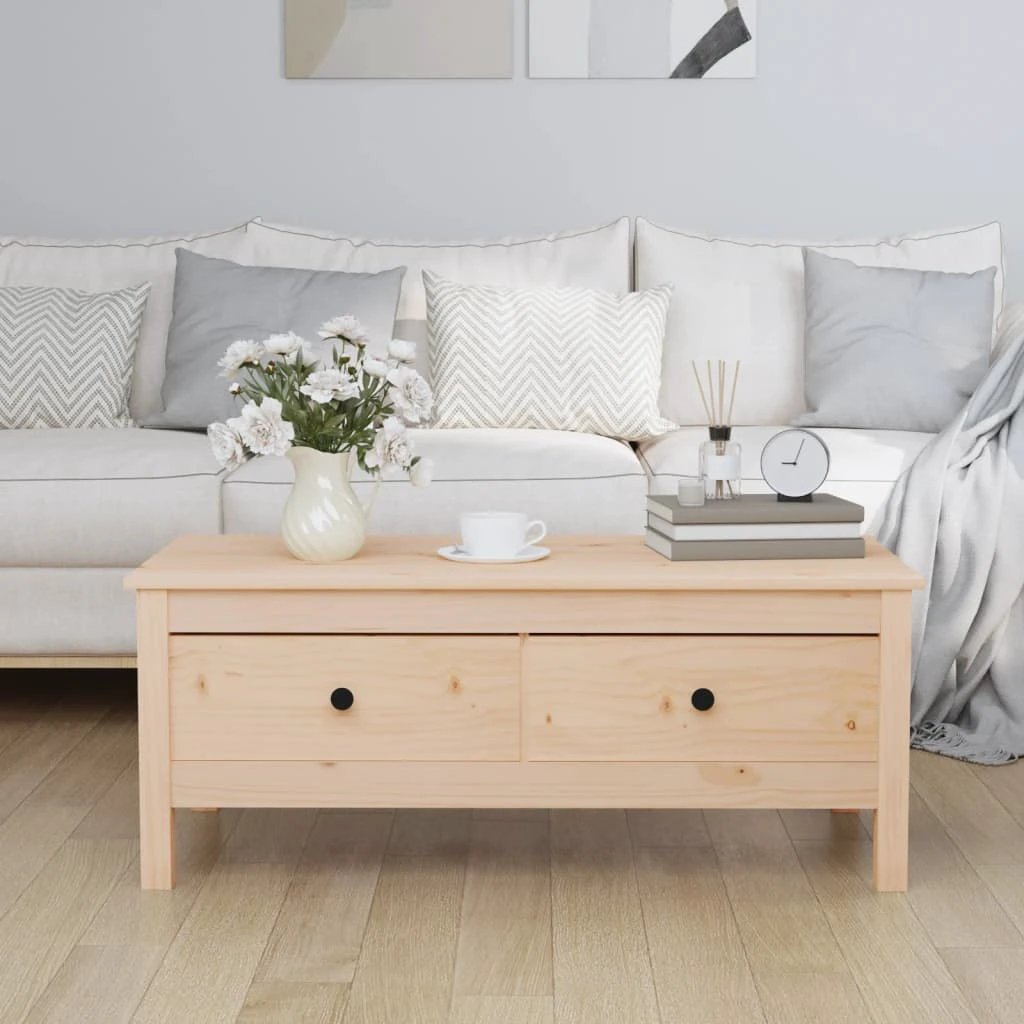 VidaXL Coffee Table 100x50x40 Rustic Pine Home by vidaXL