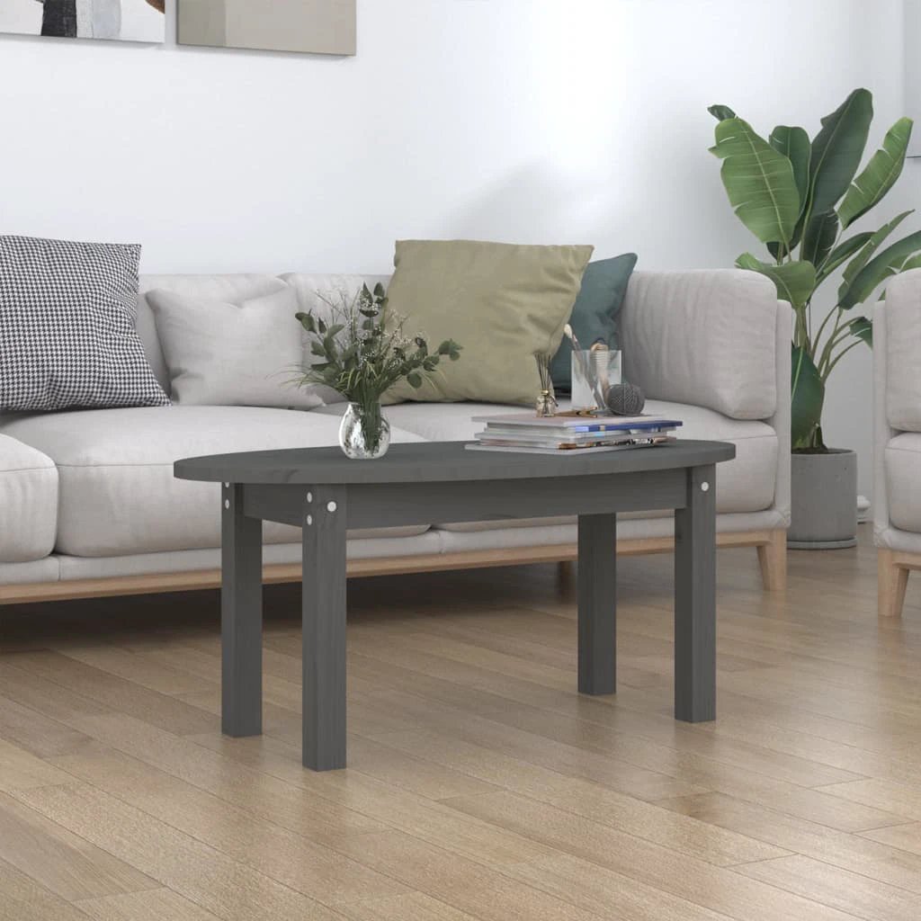 vidaXL VidaXL Coffee Table 110x55x45 cm Solid Pine Wood Rustic Finish For Living Room Decor - Coffee Table