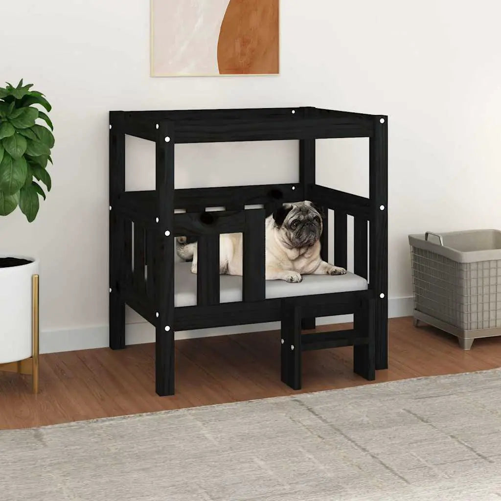 vidaXL Dog Bed White 55.5x53.5x60 cm Solid Wood Pine - from vidaXL