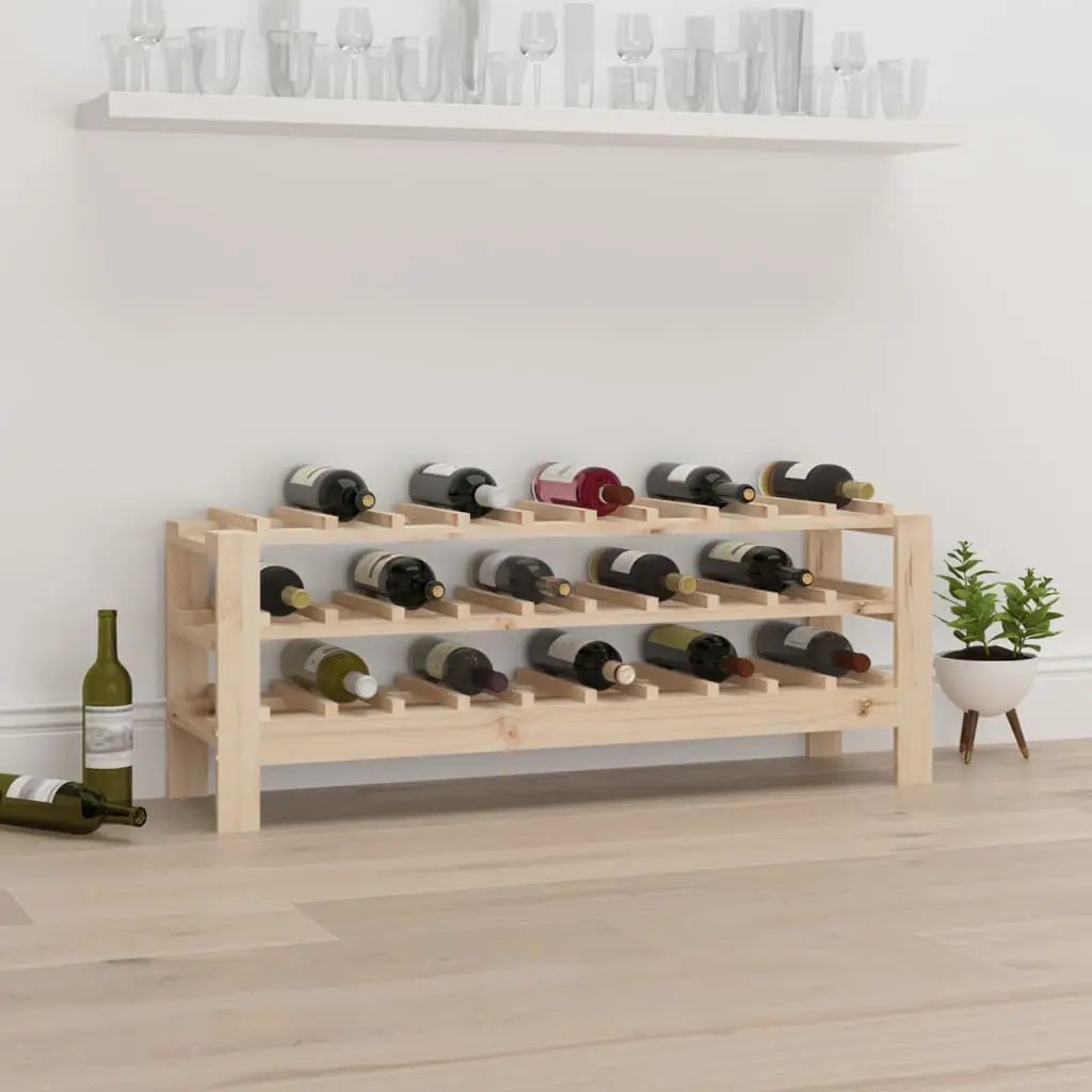 vidaXL vidaXL Wine Rack 109.5x30x107.5 cm Solid Wood Pine - Wine Rack