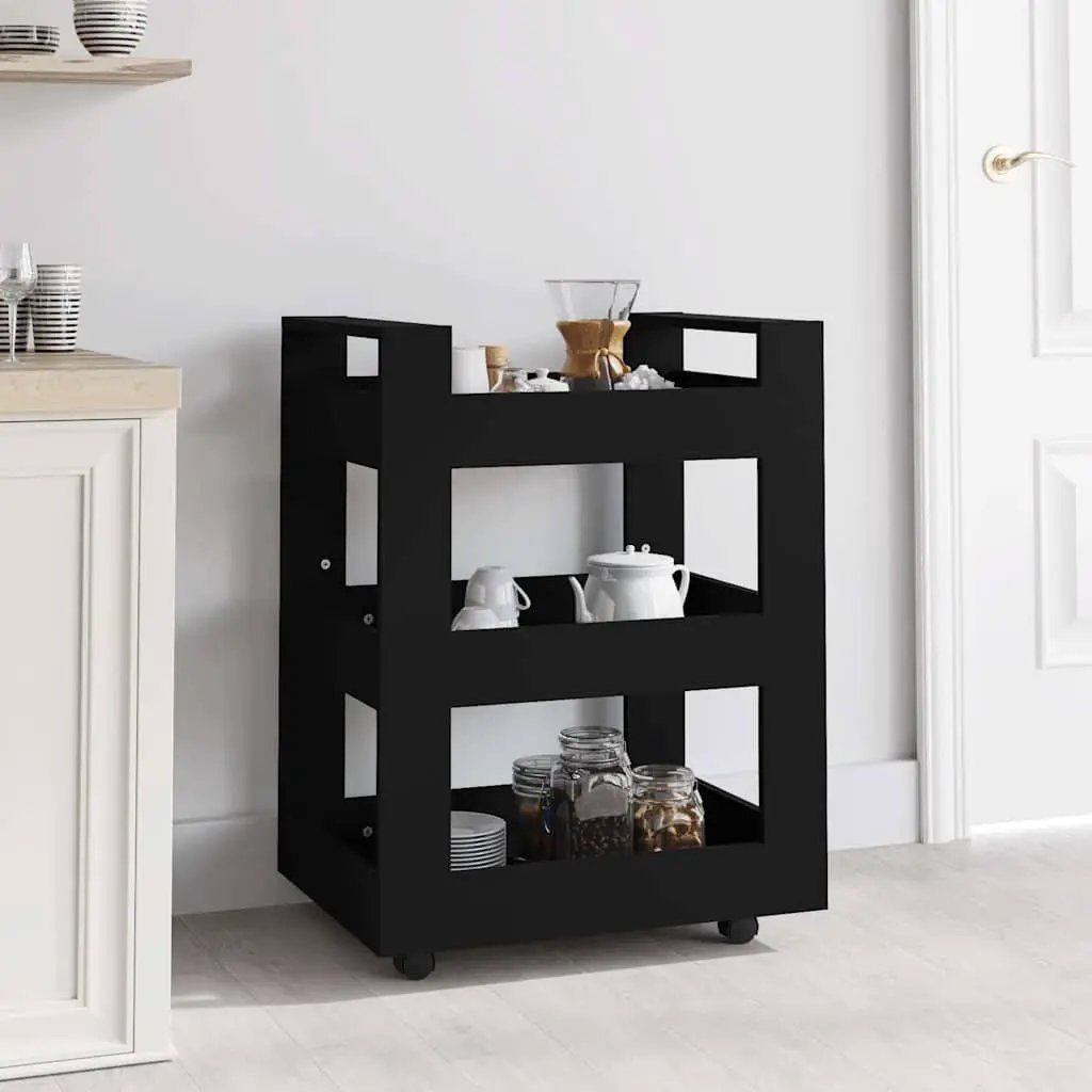 vidaXL Kitchen Trolley White 60x45x80 cm Engineered Wood - from vidaXL