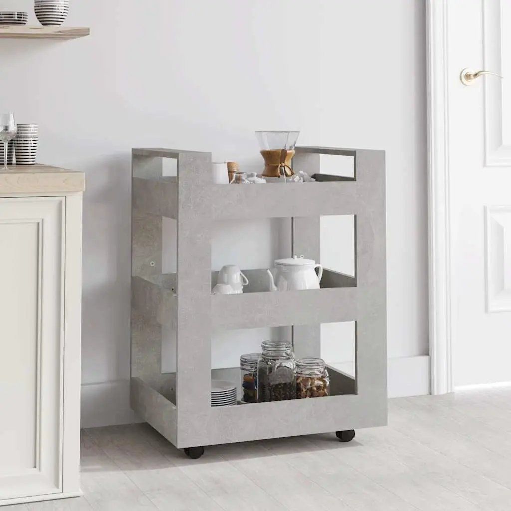 vidaXL Kitchen Trolley White 60x45x80 cm Engineered Wood - from vidaXL