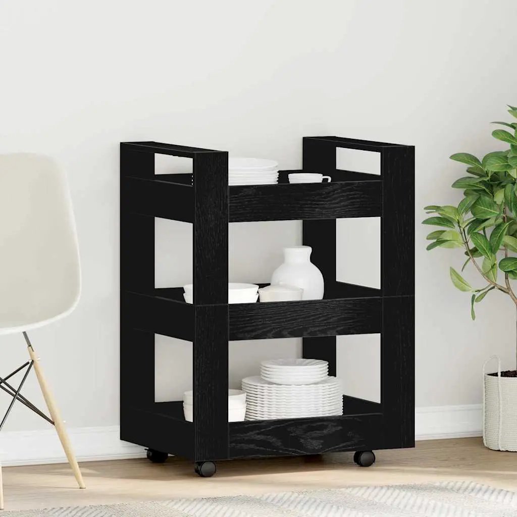 vidaXL Kitchen Trolley White 60x45x80 cm Engineered Wood - from vidaXL