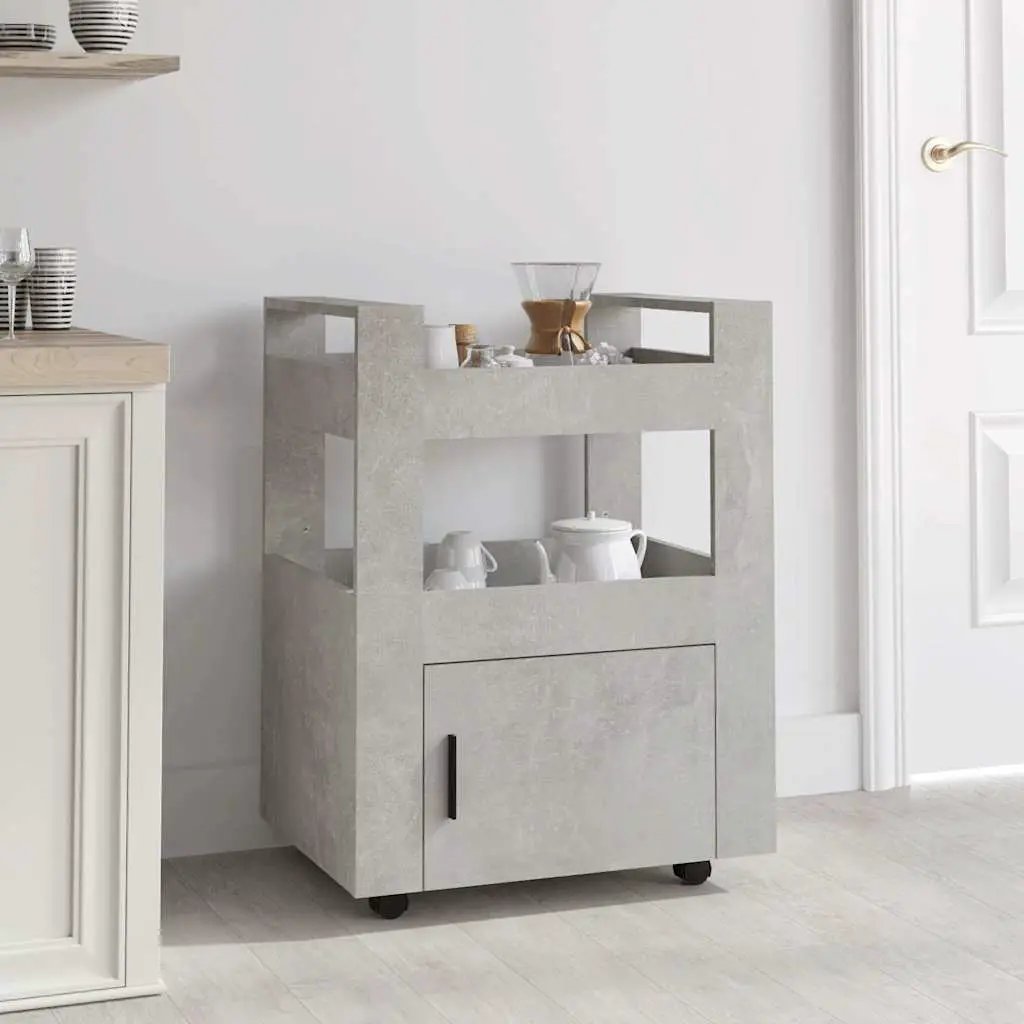 vidaXL Kitchen Trolley White 60x45x80 cm Engineered Wood - from vidaXL