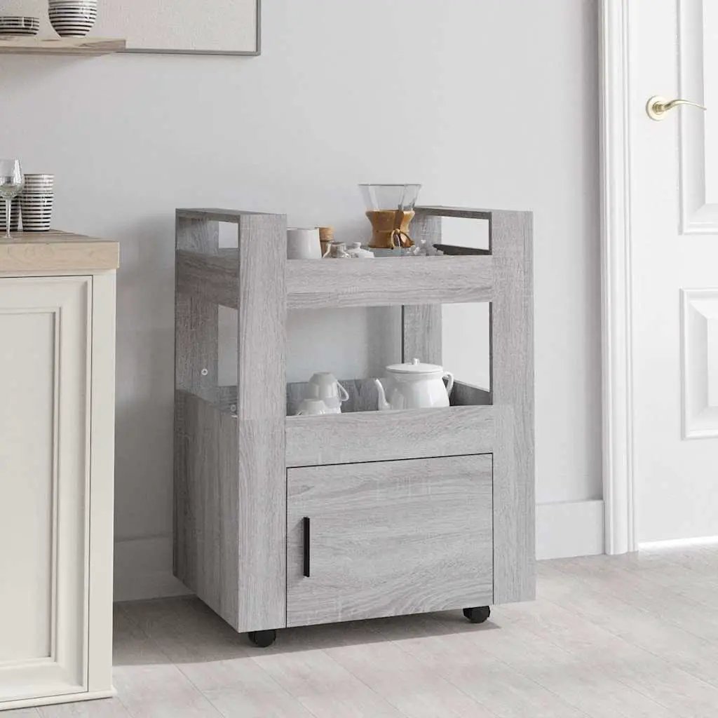 vidaXL Kitchen Trolley White 60x45x80 cm Engineered Wood - from vidaXL