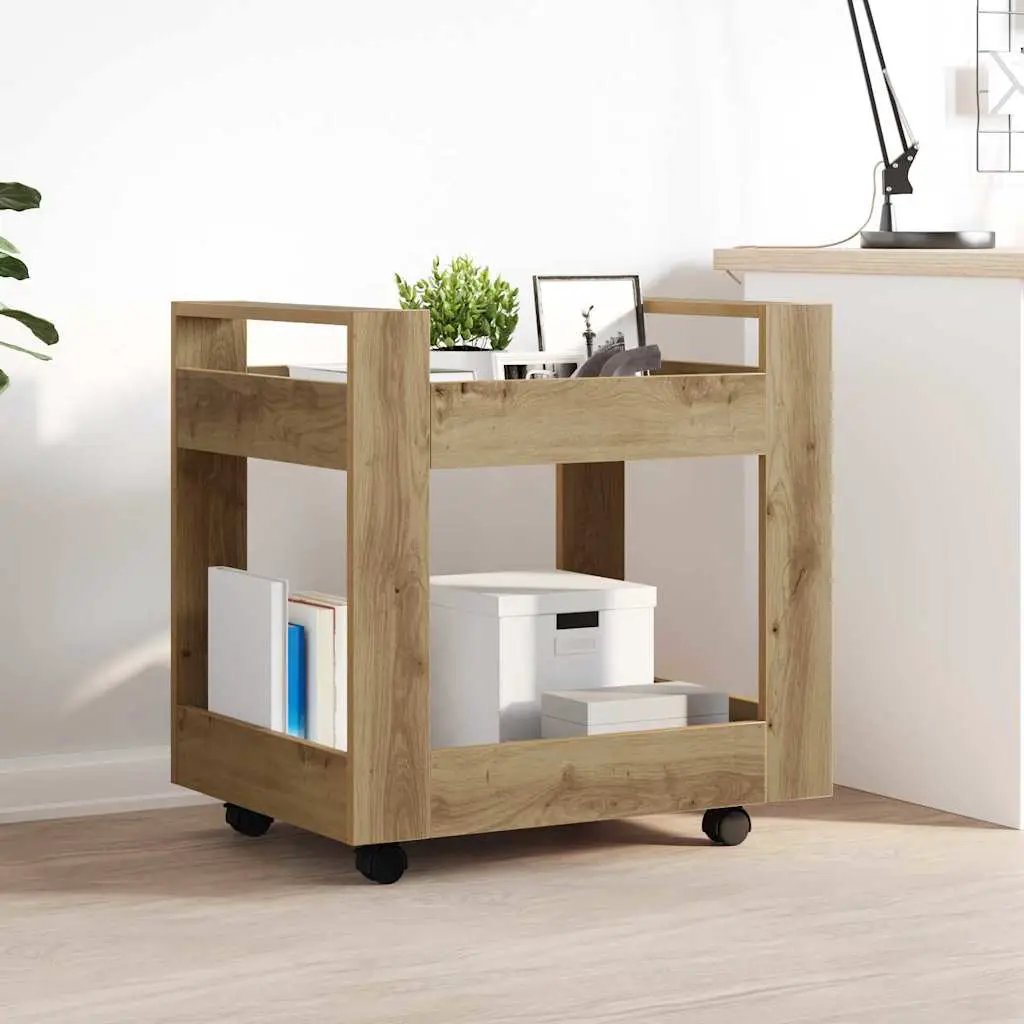 vidaXL Desk Trolley Old Wood 60 x 45 x 60 cm Engineered Wood - from vidaXL