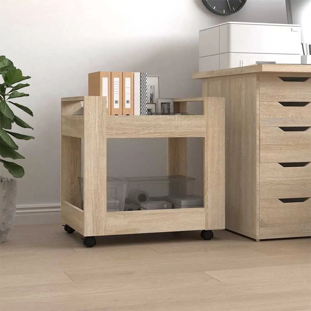 vidaXL Desk Trolley Old Wood 60 x 45 x 60 cm Engineered Wood - from vidaXL