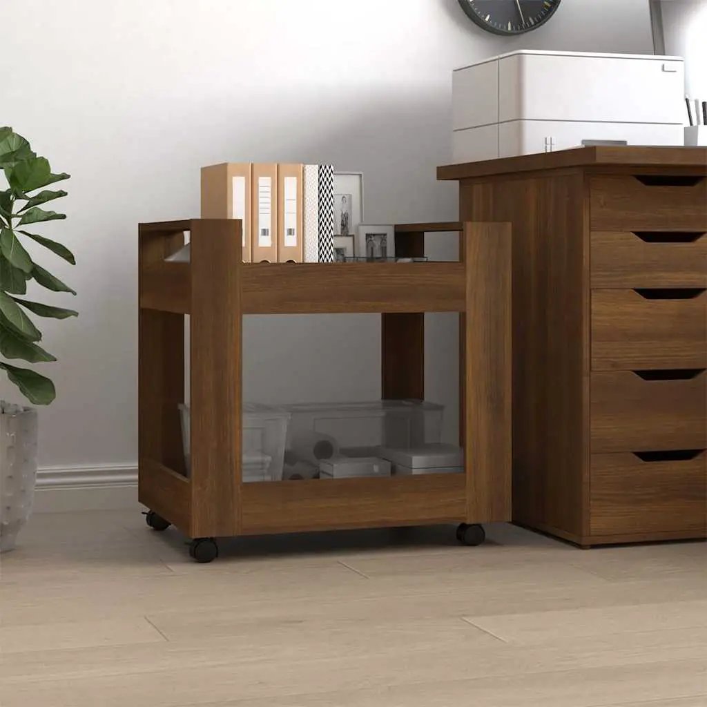 vidaXL Desk Trolley Old Wood 60 x 45 x 60 cm Engineered Wood - from vidaXL