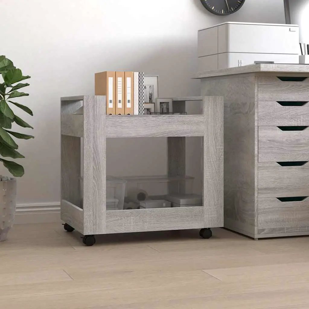 vidaXL Desk Trolley Old Wood 60 x 45 x 60 cm Engineered Wood - from vidaXL