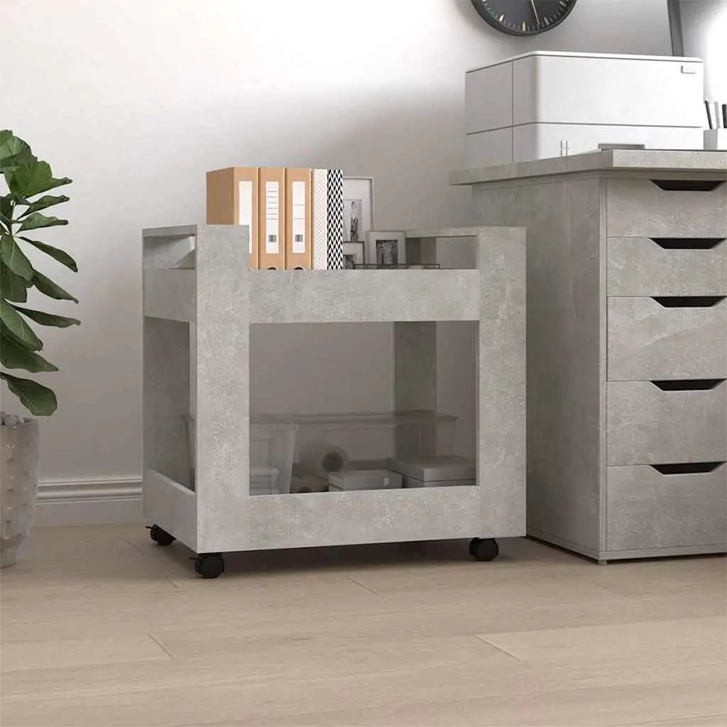 vidaXL Desk Trolley Old Wood 60 x 45 x 60 cm Engineered Wood - from vidaXL