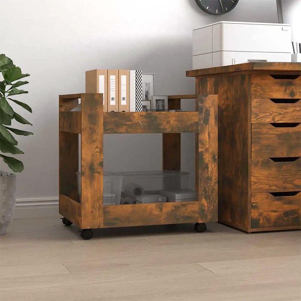 vidaXL Desk Trolley Old Wood 60 x 45 x 60 cm Engineered Wood - from vidaXL