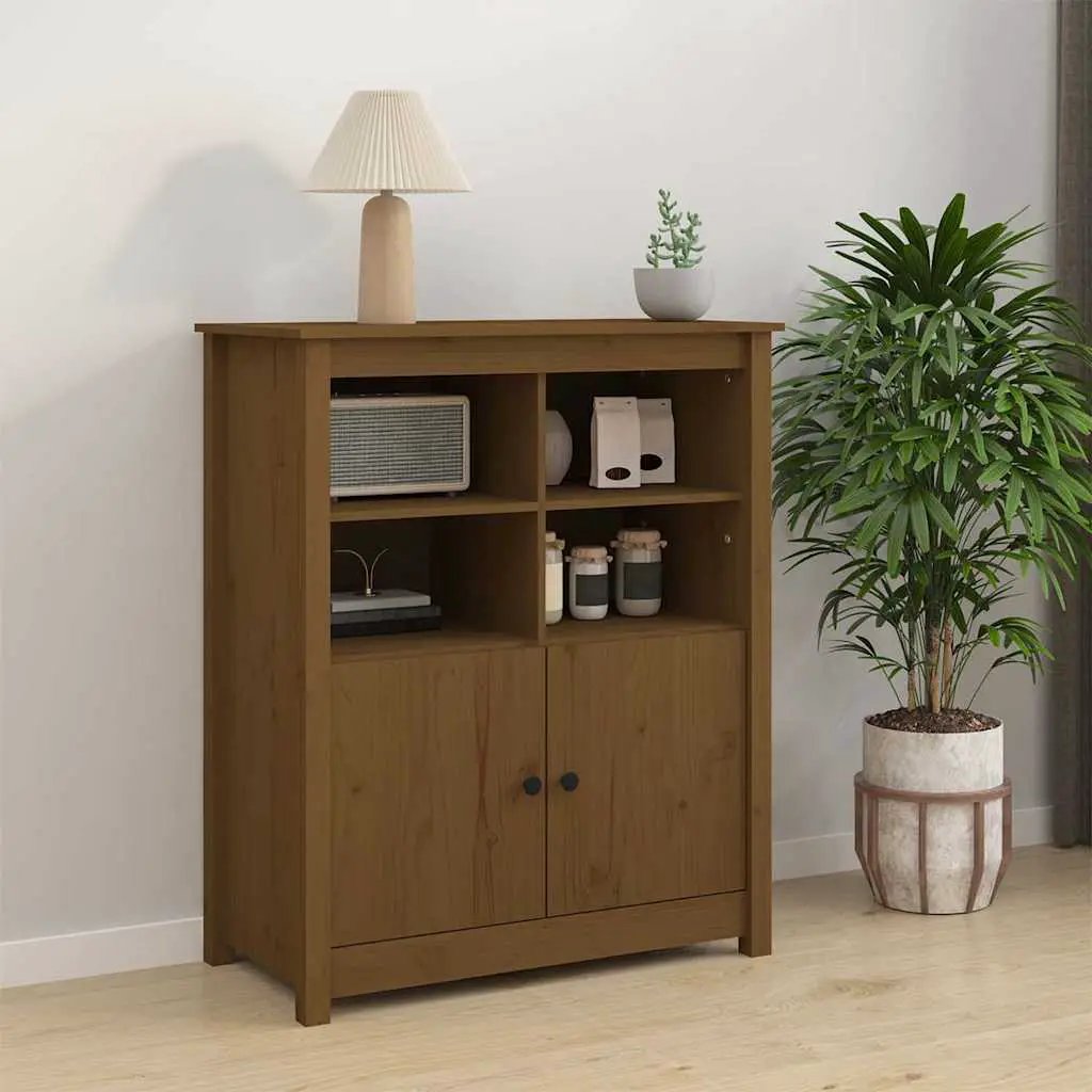 vidaXL vidaXL Sideboard Grey 83x41.5x100 cm Solid Wood Pine - Sideboard
