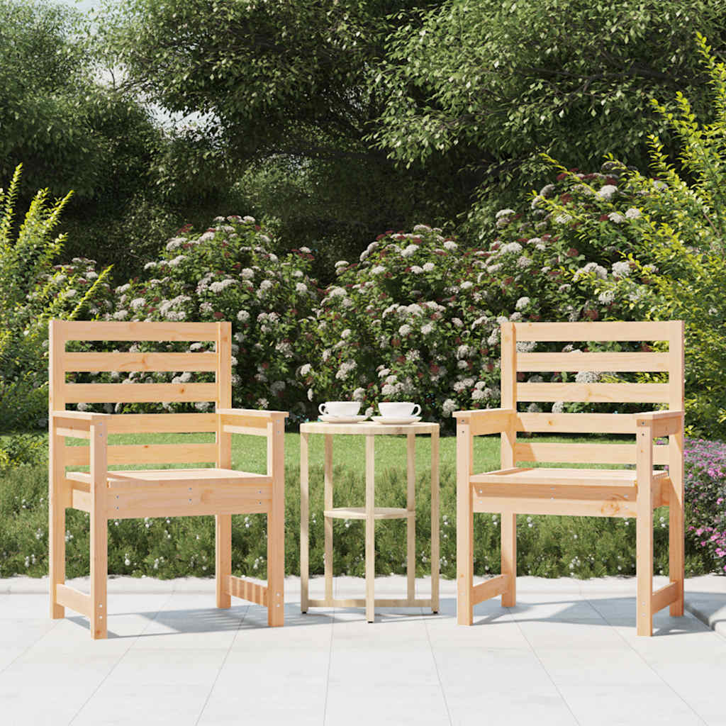 vidaXL vidaXL Garden Chairs 2 pcs 50x48x91.5 cm Solid Wood Pine - Garden Chairs