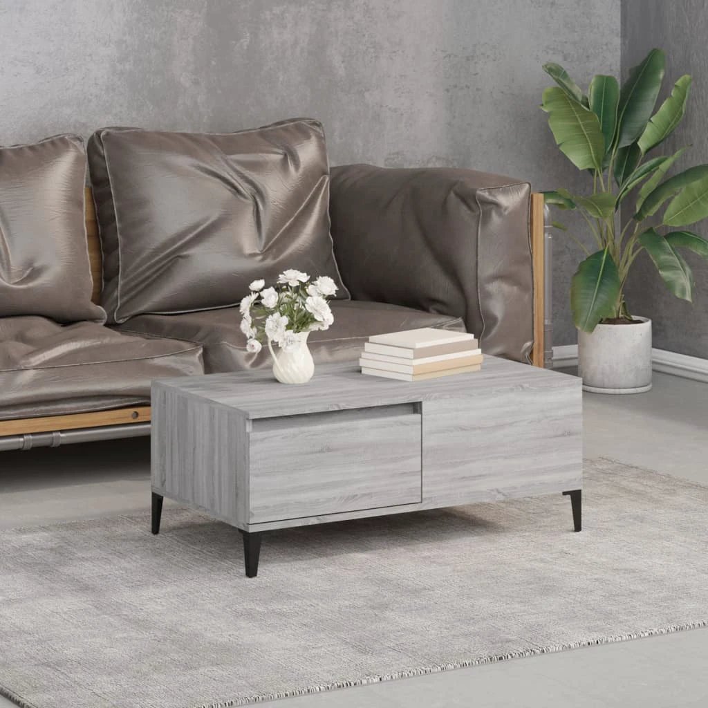 vidaXL VidaXL Coffee Table 90x50x36.5 Cm Engineered Wood With Ample Storage Space Living Room - Coffee Table