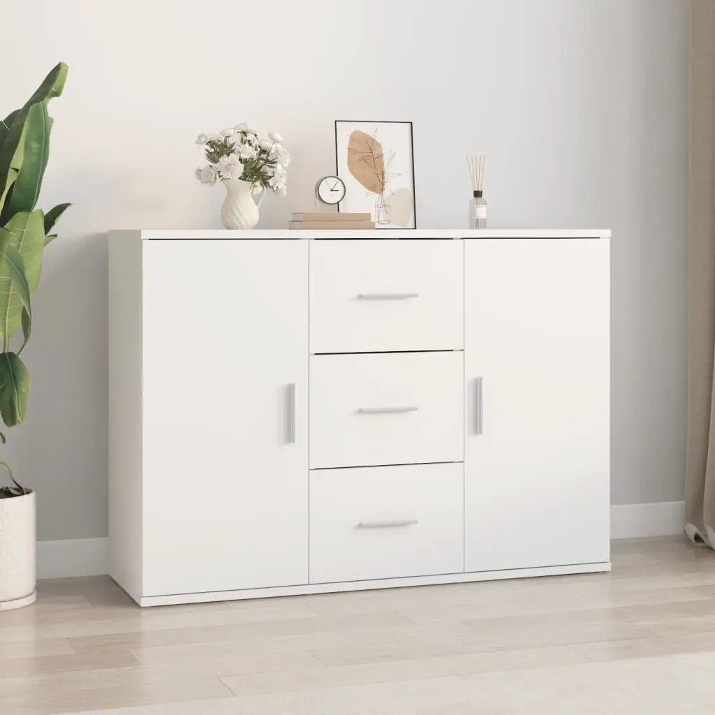 vidaXL vidaXL Sideboard White 91x29.5x65 cm Engineered Wood - Sideboard