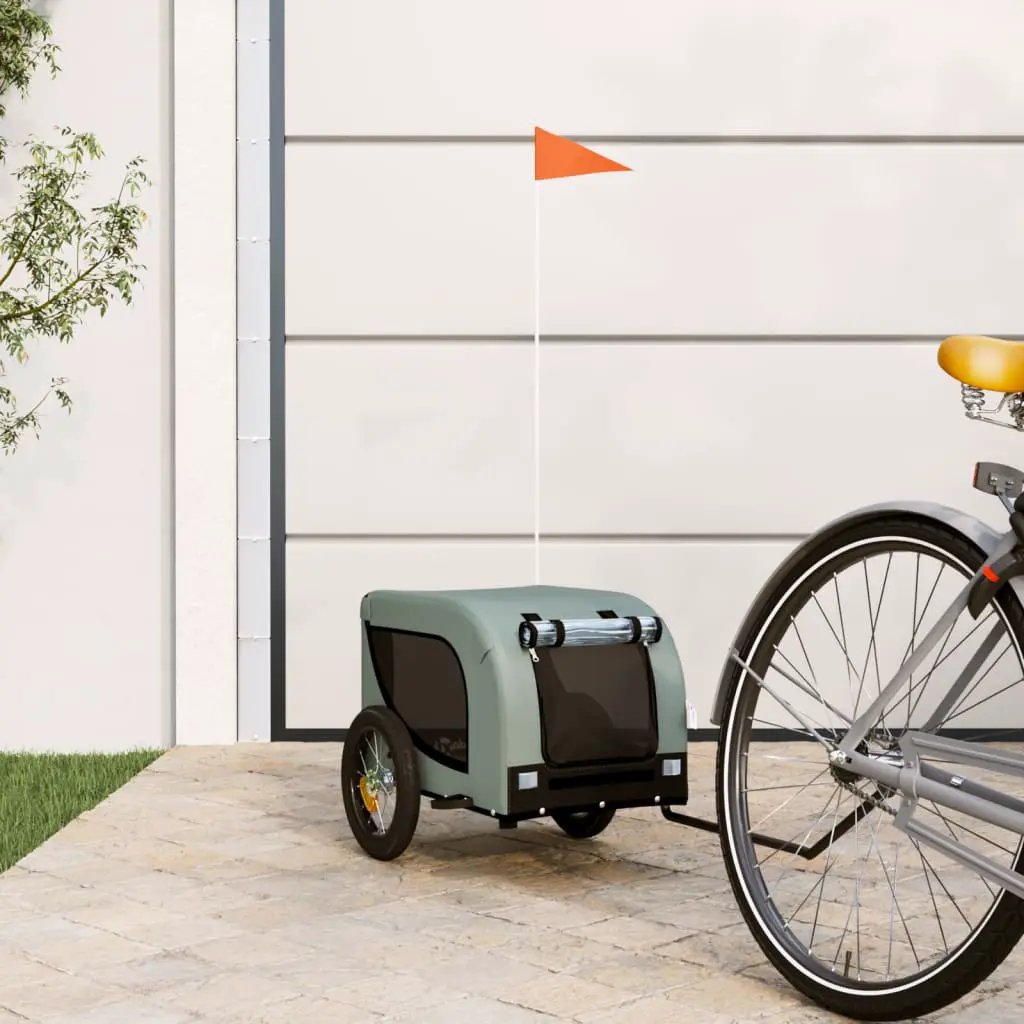 vidaXL Pet Bike Trailer Orange and Black Oxford Fabric and Iron - from vidaXL